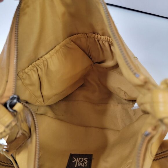 The Sak Yellow Pebbled Leather Hobo Shoulder Bag | Boho Chic Very Good Condition - Picture 12 of 14